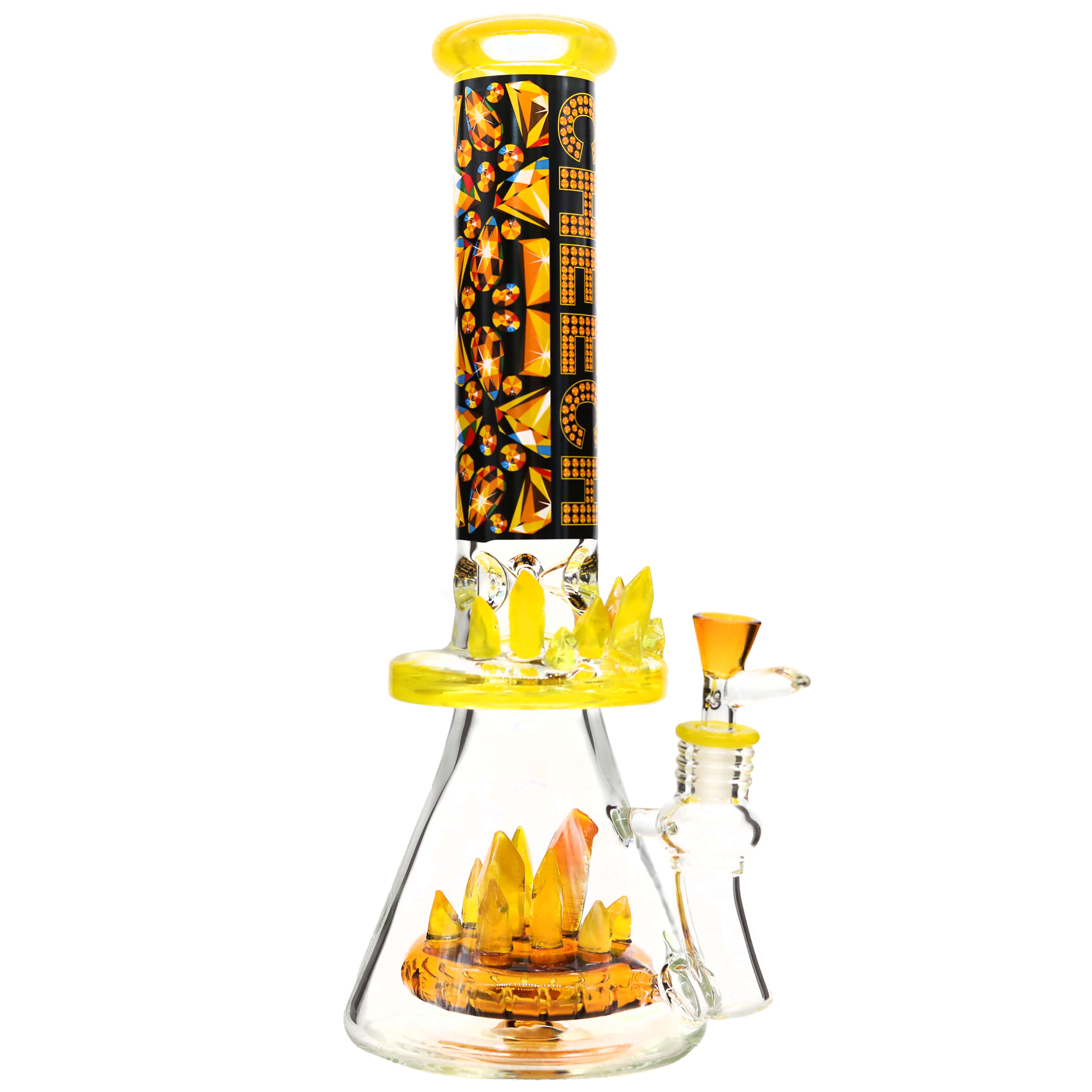 Cheech Bling Bling Top With Nail perc Waterpipe (CHE-242) | 12 inch | Assorted Colors product image